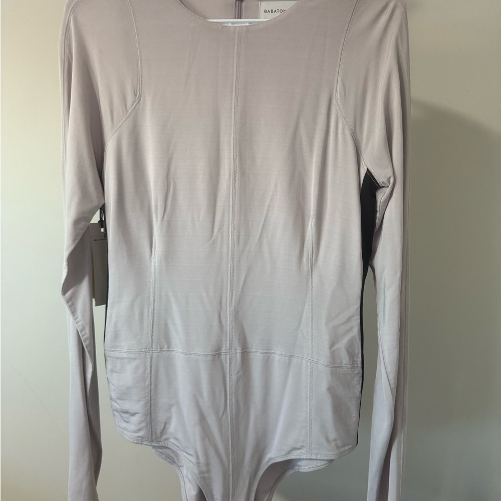 Babaton Light Gray Long Sleeve Bodysuit